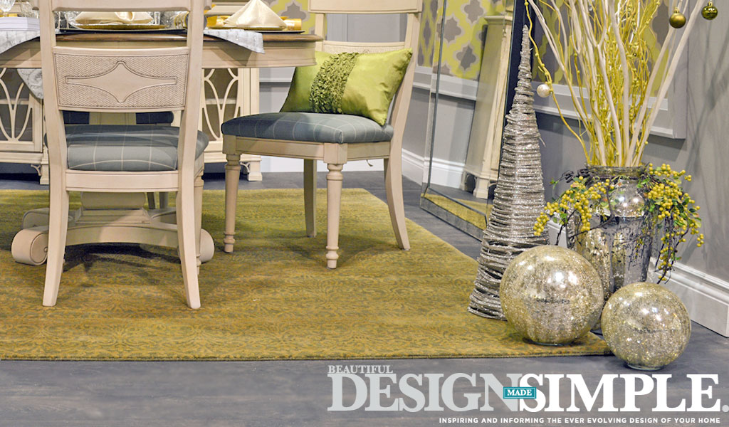 An Earthscapes Vinyl Floor in a Forma Dining Room Evelyn-HomeShow-Floor